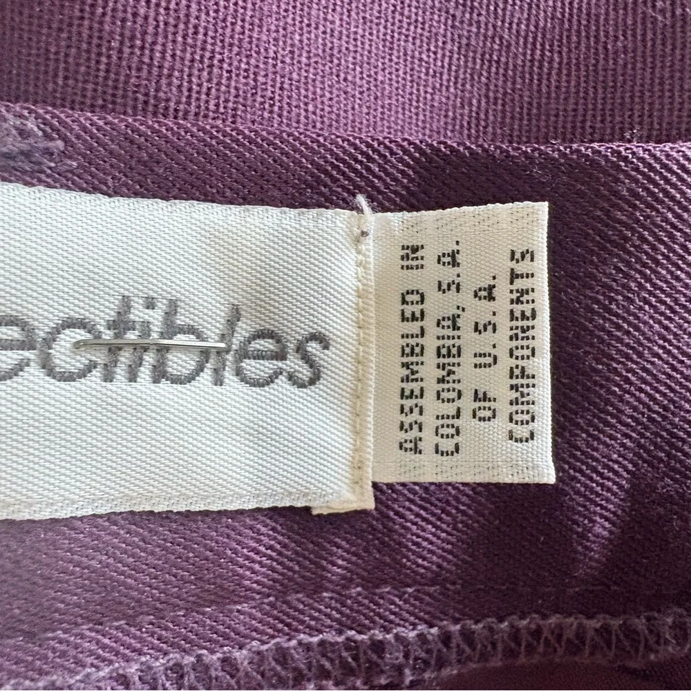 ❤️Vintage JH Collectibles 100% Wool Skirt Purple Midi High Waist Classic - Picture 3 of 13